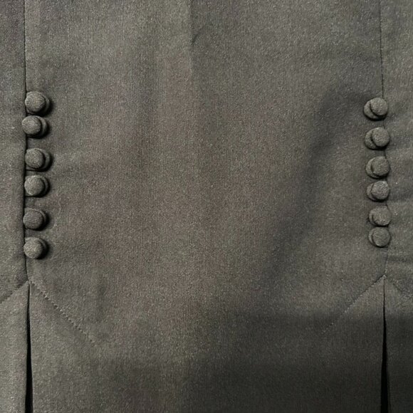 Black Tatyana Catwalk Pencil Skirt with Kick Pleat - Picture 4 of 9